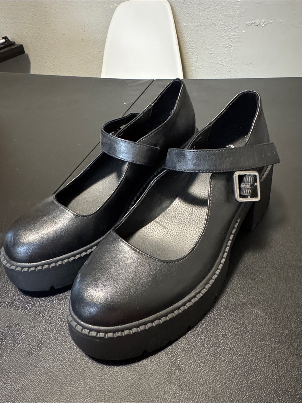 Chunky Mary Jane shoes